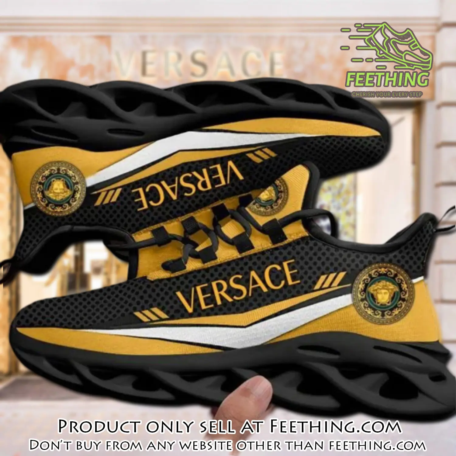 Versace medusa black premium max soul shoes luxury brand gifts for men women ft4359383